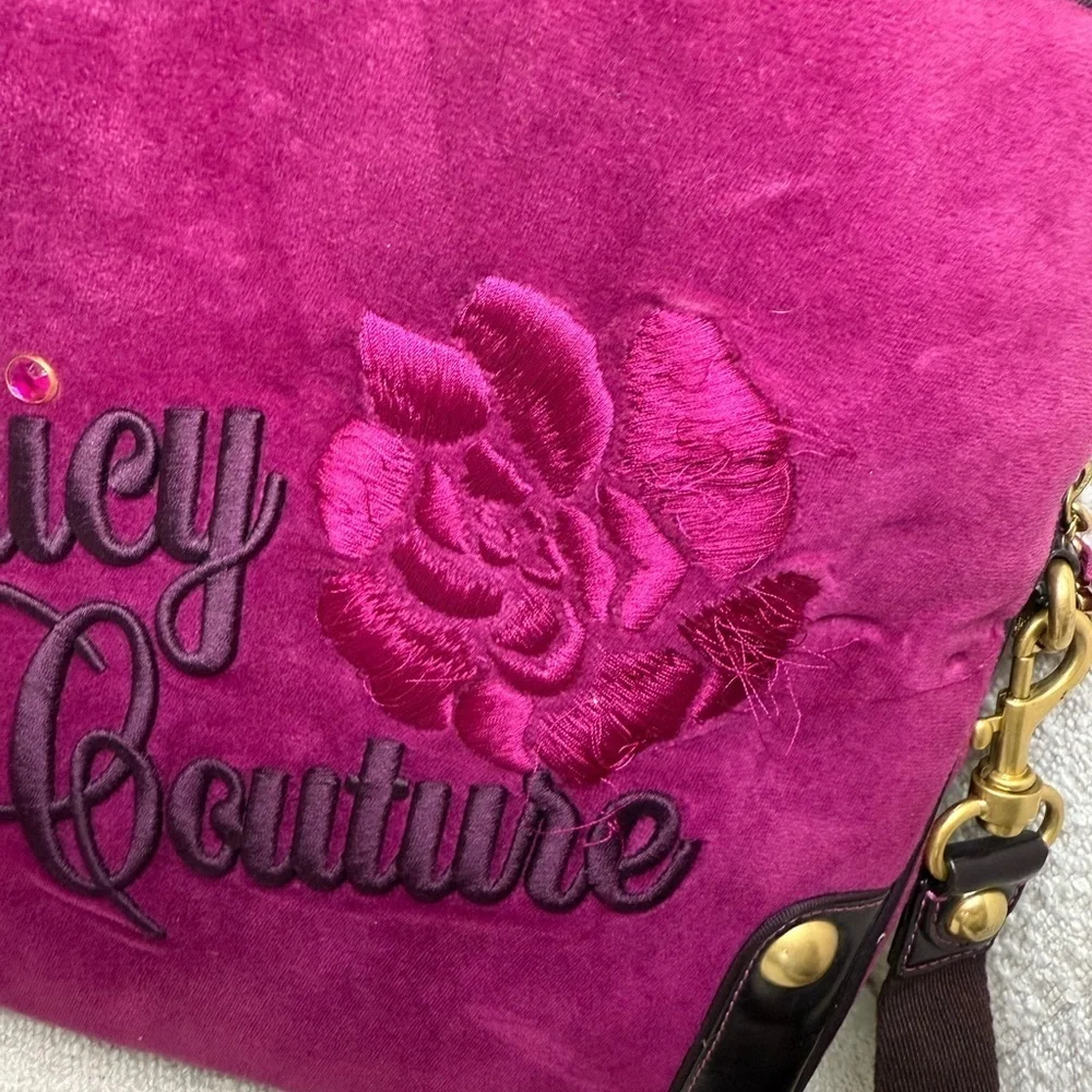 Juicy Couture Fuchsia Laptop Bag with Brown Accents